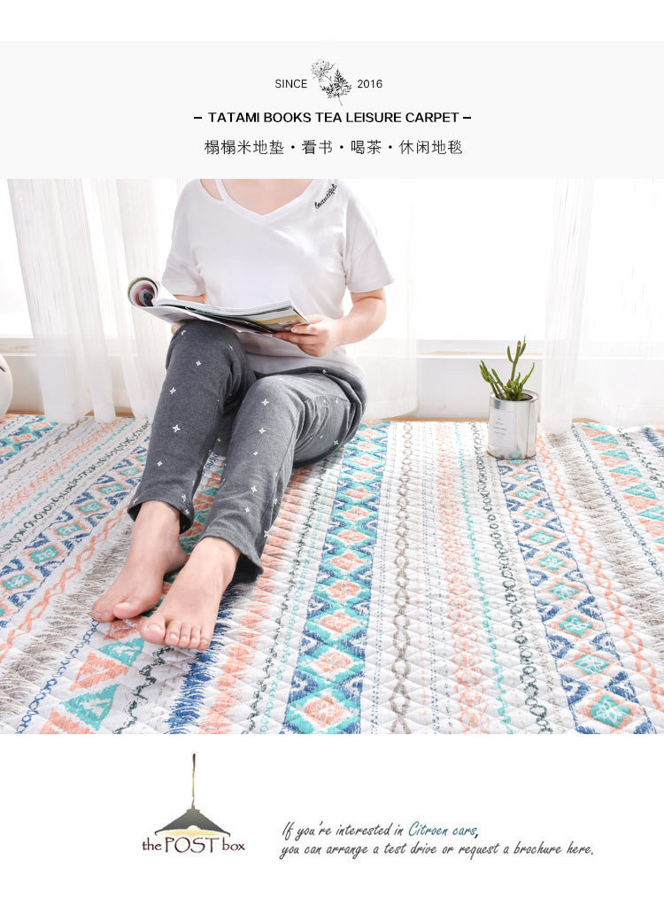 American bé bông nhà bò mat giường thảm thảm bàn cà phê phòng thảm tatami sống máy rửa - Thảm sàn thảm trải bếp