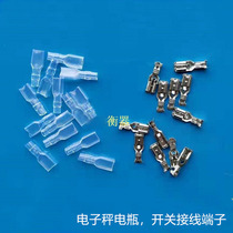 Electronic scale Battery battery switch wiring terminal with lock insert spring with hook cold pressed 35 wire copper 8 Yuan 100 sleeve