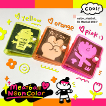 Meatball Fluorescent Color Transparent Portable Loose-leaf Notebook Portable Mini Notebook Pocket Notepad