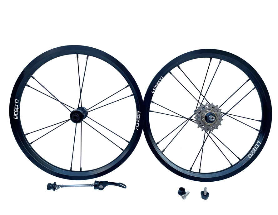 litepro Outer three straight pull wheel set 16-inch straight pull star manger wheel set folding bike 412 outer three variable speed wheel set