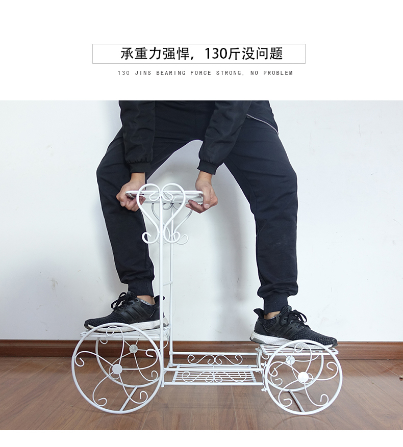 Khung hoa châu Âu rèn sắt nhiều lớp kệ hoa kệ nhà hoa đứng ban công màu xanh lá cây phòng khách hoa đứng nghiêng chậu hoa giá - Kệ mẫu kệ đẹp