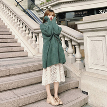 Early autumn dress 2021 new female French retro loose net red air jumpsuit two-piece suit early autumn and winter