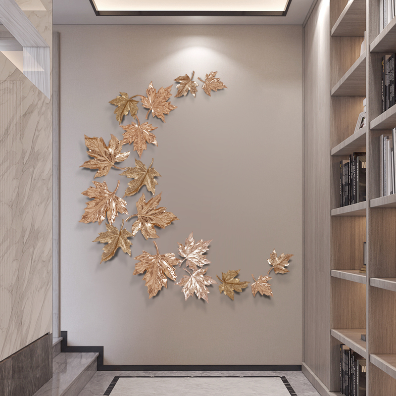 Wall Decoration Wall Hanging Maple Leaf Pendant Light Luxury Style Entrance Tv Background Wall Bedroom Room Wall Decoration Wall Decoration Wall Hanging Maple Leaf Pendant Light Luxury Style Entrance Tv Background Wall Bedroom Room Wall Decoration