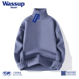 WASSUP DOZEN Демисезонный японский белый трикотажный зимний свитер подходит для мужчин и женщин для влюбленных