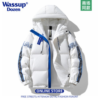 Wassup Dozen down Jacket for Men, Winter 2025 New Style, Thickened and Warm Puffer Jacket for Teenagers