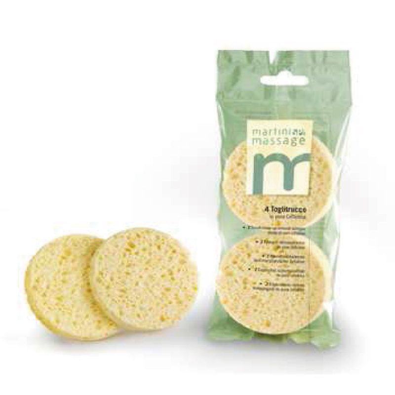 Italy imported Martini natural plant fiber deep cleansing face wash sponge 4 pieces