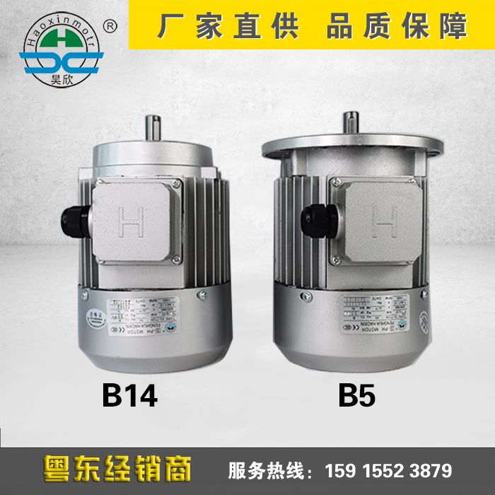 Haoxin brand YS aluminum shell Motor all copper national standard vertical ys7114-250w B5 B14 three-phase asynchronous motor