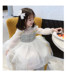 Girls' foreign style bubble long-sleeved dress 2022 spring and autumn children's mesh princess skirt baby skirt little girl