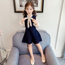 Girls dress 2021 Autumn New Korean children Super foreign air princess dress baby spring and autumn chiffon skirt