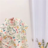 Хлопковое летнее ципао, детское платье, цветочный принт, китайский стиль, 100% хлопок