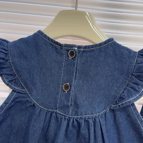 Летние джинсы для отдыха, комплект, в корейском стиле, детская одежда