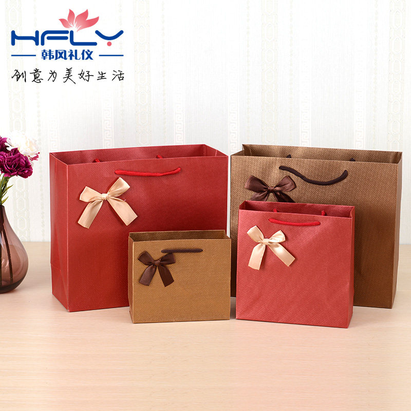 38 Women's Day Gift Bag Large Portable Paper Bag Red Gift Packaging Bag Custom Wholesale Can Print Logo