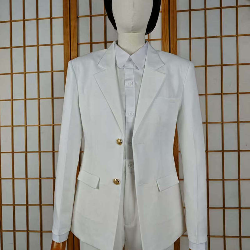 Anime Cosplay Versatile White Suit Set Anime Costume Sakura Gakuen Style Modified to White