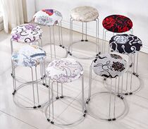 Reinforced stool adult household small bench thickened low stool iron garden chair dining table plastic small round stool folding steel stool