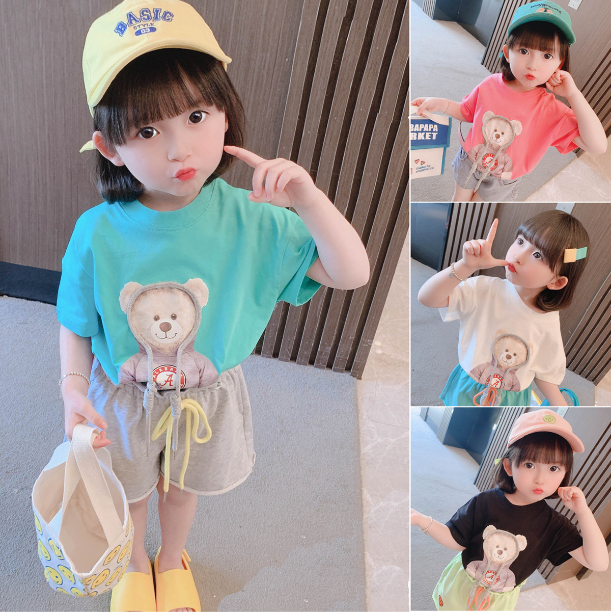 Baby T-shirt summer dress girls short-sleeved cotton top 2022 new Western style one-year-old baby half-sleeved children's clothes 3