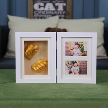 Baby hand and foot mold and footprint souvenir three-dimensional handprint clay inversion mold baby hand and foot cloning powder photo frame full moon commemoration