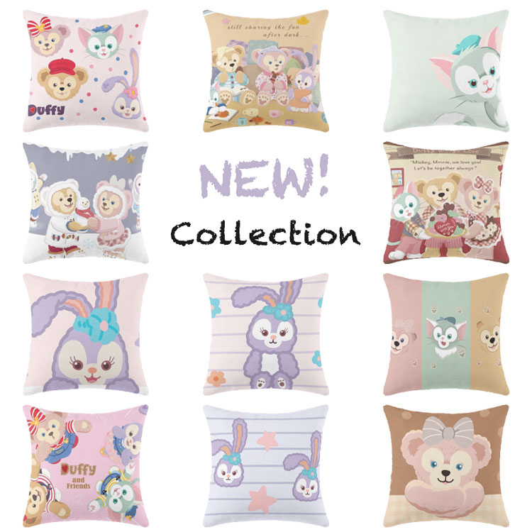 Purple Rabbit rabbit cartoon Children's room French suede pillow cover waist pillow back cushions Office Living room Bedroom sofa leaning back