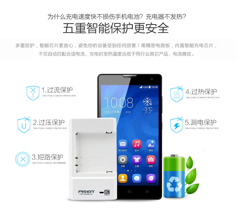 chargeur PISEN pour téléphones HUAWEI HUAWEI - Ref 1299509 Image 7