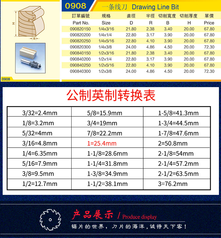 Chuanmu lưỡi dao chính thức xác thực đường cong đính cườm dao một lớp dao chế biến gỗ chuyên nghiệp dao cắt dao 0908 - Dụng cụ cắt