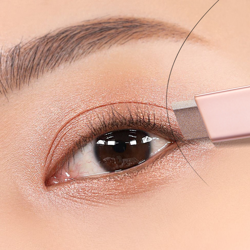 In super fire beginner lazy two-color eye stick silkworm pen bead waterproof earth shadow with two color