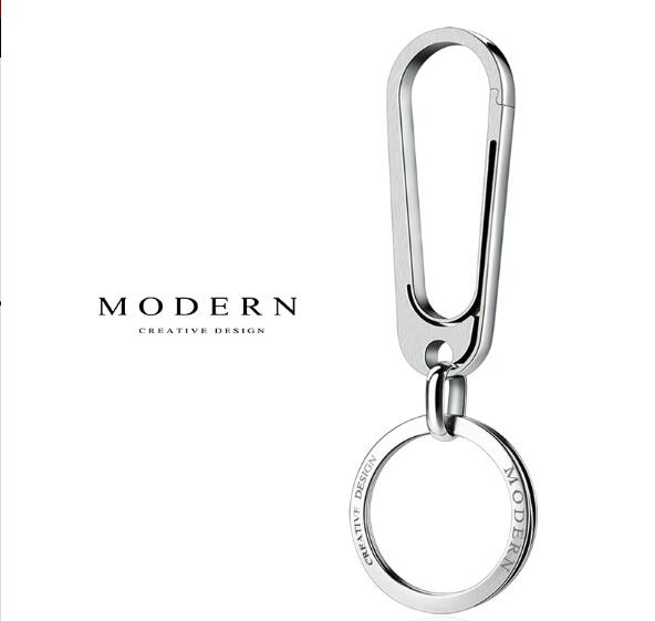 German MODERN titanium metal key buckle creative waist hanging car key chain male brief key containing pendant