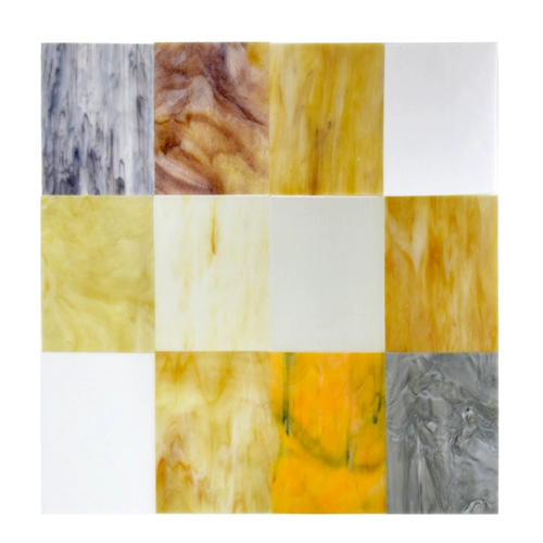 Белая стеклянная мозаика ручной работы, инкрустация камня, «сделай сам»