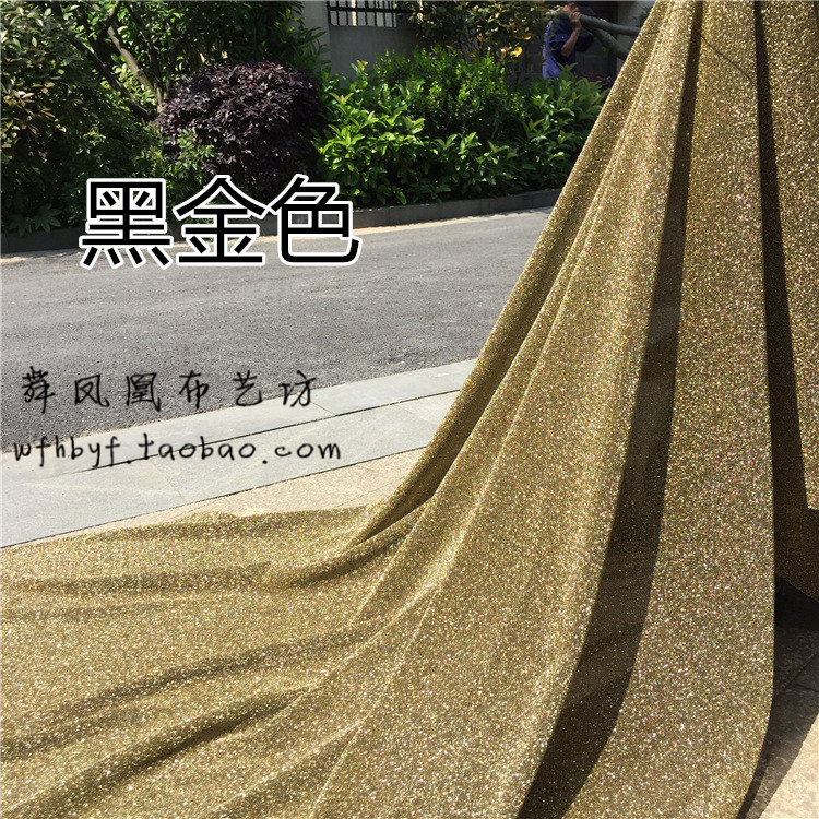 Vải dây vàng và bạc sợi mới giai đoạn flash căng vàng đan vải dệt vải thời trang Brightcloth - Vải vải tự làm vải dạ tweed