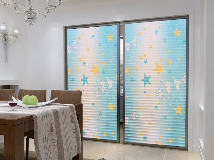 Glass adhesive film light transmission opaque frosted glass sticker bathroom makeup room Balcony Living Room Window Sticker custom size