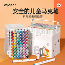 Mirak Children Graffiti Mark Pen Painting Double Head Water-based Watercolor Pen Suit Fine Arts Young Elementary Students Mideer
