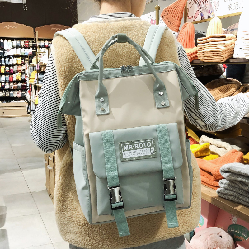 Large Capacity University Students School Bags Han Edition Original Juku Ulzzang Middle School Students Campus Double Shoulder Bag Female Junior High School Students