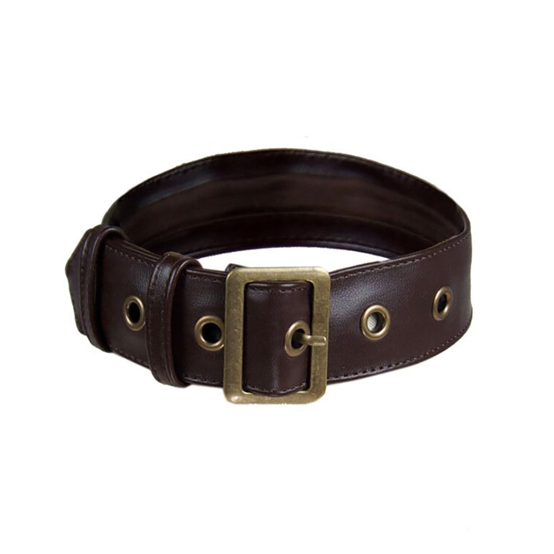 Steam Continental Steampunk Steam Punk Steam Punk Café Brown Leather Choker Neck Collar Neck Collar Collar