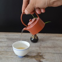  Mini small teapot girder pot sample Purple sand tea play fun One pot girder small pot Yixing pendulum play pot 30cc