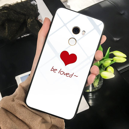 小米note3玻璃手机壳女款6x个性潮牌mix2全包