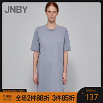 JNBY Jiangnan cloth summer new cotton round neck fun print pullover dress women 5I4501240