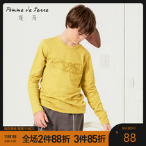 Pomme pengma long sleeve T-shirt autumn new design feel sweat-absorbing breathable neutral long sleeve T-shirt men