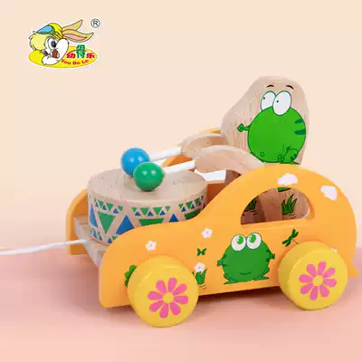 Childhood Little Bear Babies Drumming Children's Early Education Enlightenment Toddler Wooden Toys 0-1-2-3 Years