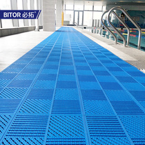 PVC rubber plastic hollow waterproof non-slip mat bathhouse swimming pool Swimming pool floor mat Toilet full floor mat