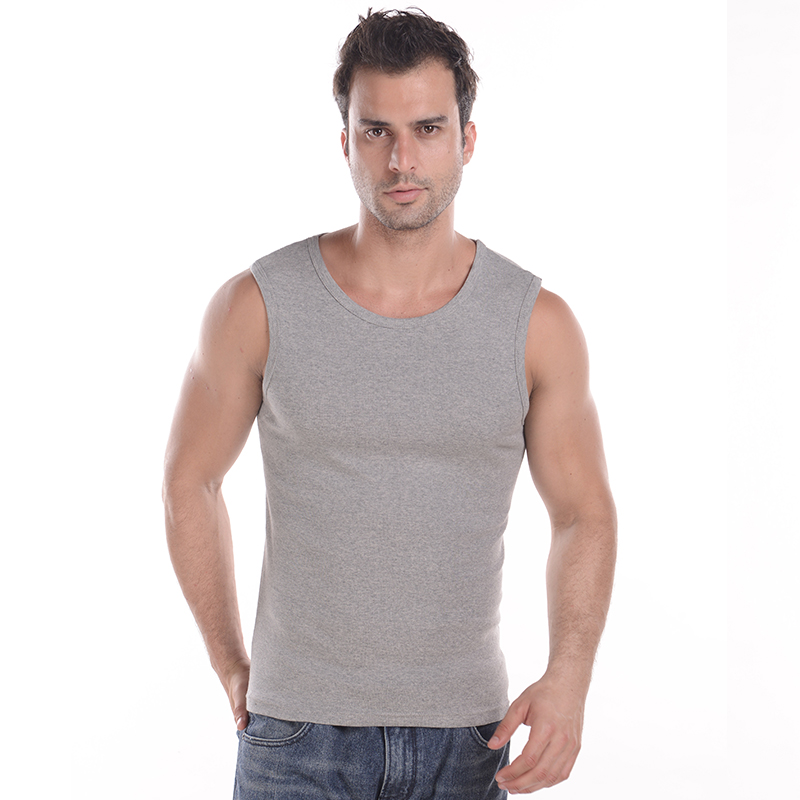 Pegasus mens thể thao vest cơ thể tinh khiết bông gân hút đáy đàn hồi tập thể dục cắt vai tay áo 1004.