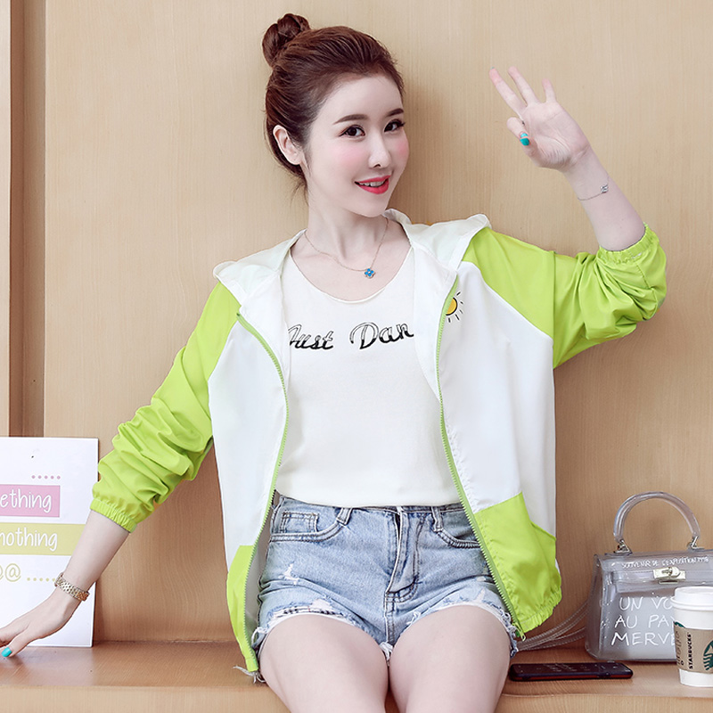 Loose-fitting sinh viên mỏng áo mỏng 2020 mùa hè mới của Hàn Quốc phiên bản in cá tính dài tay ngoài trời kem chống nắng