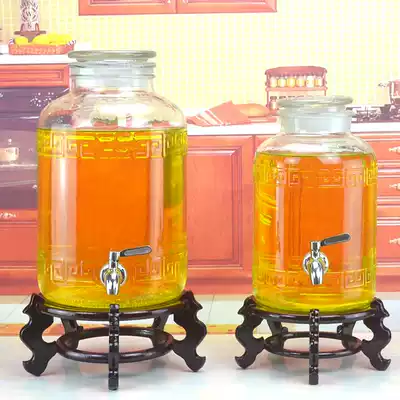 New glass oil pot Edible oil barrel Oil storage tank Kitchen oil bottle Household large-capacity oil pot Sesame oil bottle Peanut new