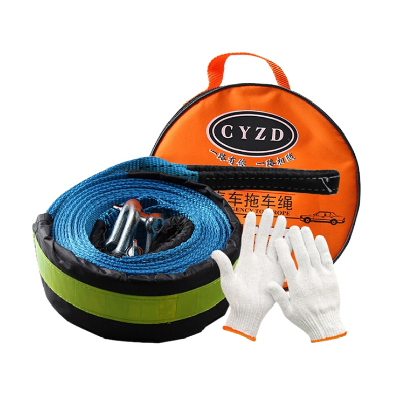 Car Electric Car Electric Bottle Truck Tow Rope Thickened Pull Rope Rescue Rope Traction Rope With Trailer Hook Tow Truck Rope 