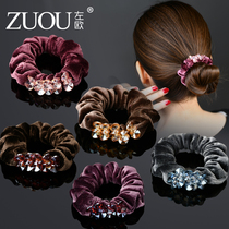 Rubber band Hairband female headwear temperament floral headdress curly hair simple tie ball head hair rope mothers head rope