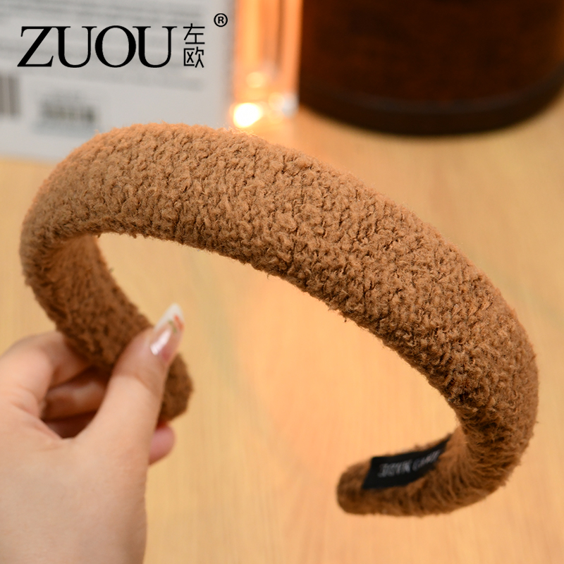 images 3:Sponge high-cranial top hoop female plush hoop wide-bound pressure hair display high-faced small hair bundle hair lump card