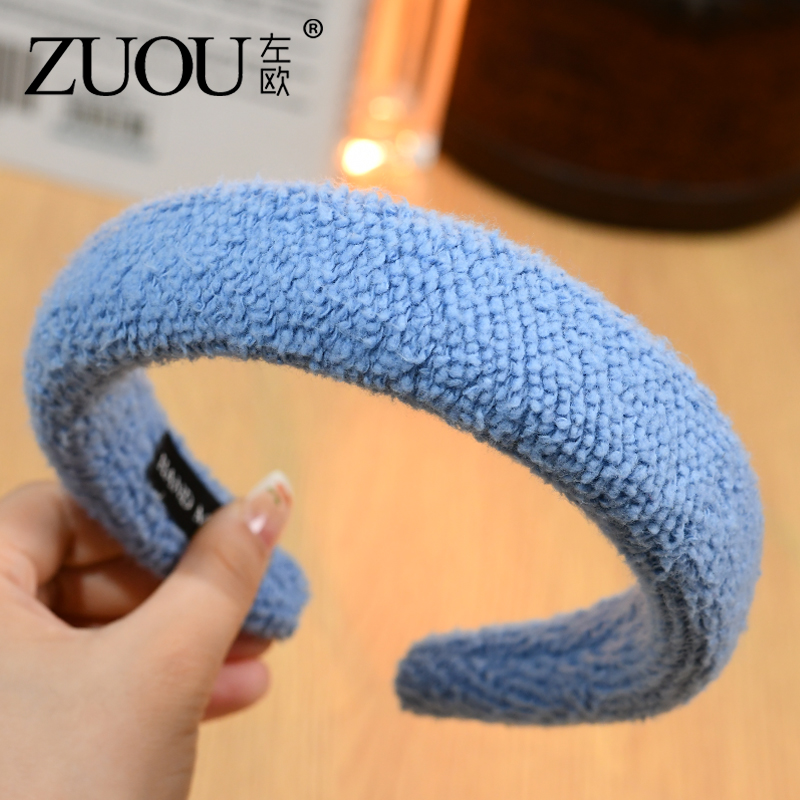 images 0:Sponge high-cranial top hoop female plush hoop wide-bound pressure hair display high-faced small hair bundle hair lump card