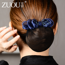 Hair net professional head flower nurse Korean sweet bow Simple fresh stewardess Bank adult clip hair ornament