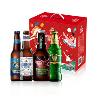青岛啤酒金奖组合330ml*8瓶礼盒装