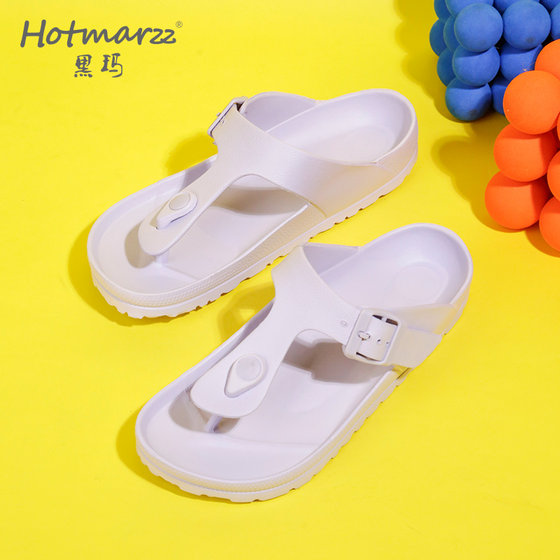 hotmarzz/黑玛拖鞋女夏季外穿人字拖女夹脚拖鞋防滑软底沙滩凉鞋