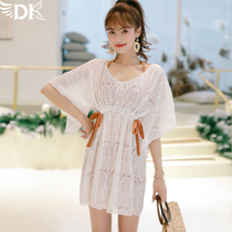 DK swimsuit female fairy fan split three-piece set shirt hot spring slim sexy bikini ins2021