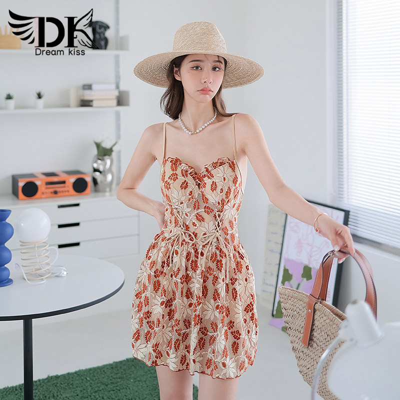 DK2022 New Burst Swimsuit Women's Net Red Pure Desire to Dress Up with Slim Fit Slim Fit Swimsuit Swimsuit