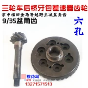 Zongshen Futian Jinma xe máy ba bánh 9:35 lưu vực góc răng hình nón 6 lỗ chính giảm bánh sau - Xe máy Gears